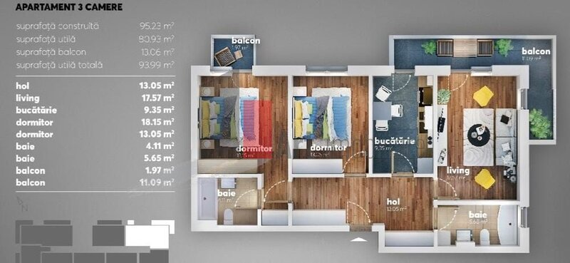 Vanzare apartament cu centrala Bd. Metalurgiei - Piata de Gros